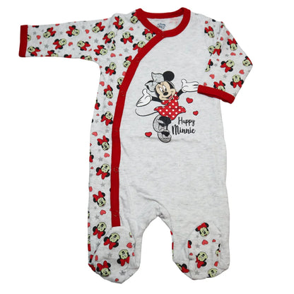Disney Minnie Maus Baby Kleinkind Strampler Einteiler - WS-Trend.de Gr.56 - 92 Rot Rosa