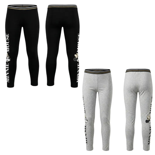 Disney Minnie Maus Mädchen Leggings Hose - WS-Trend.de lang Kinder - Schwarz 104 bis 134