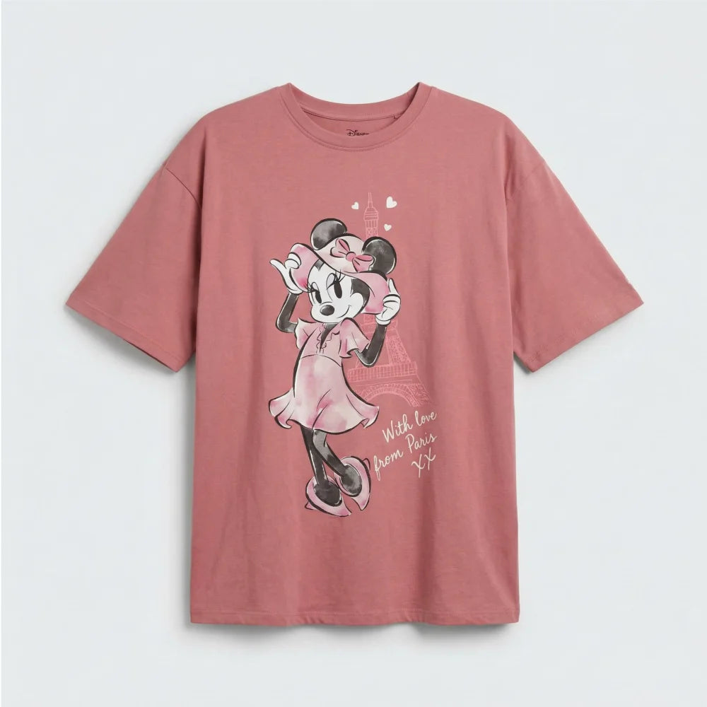 Disney Minnie Maus Damen kurzarm Schlafshirt 100% Baumwolle - WS-Trend.de