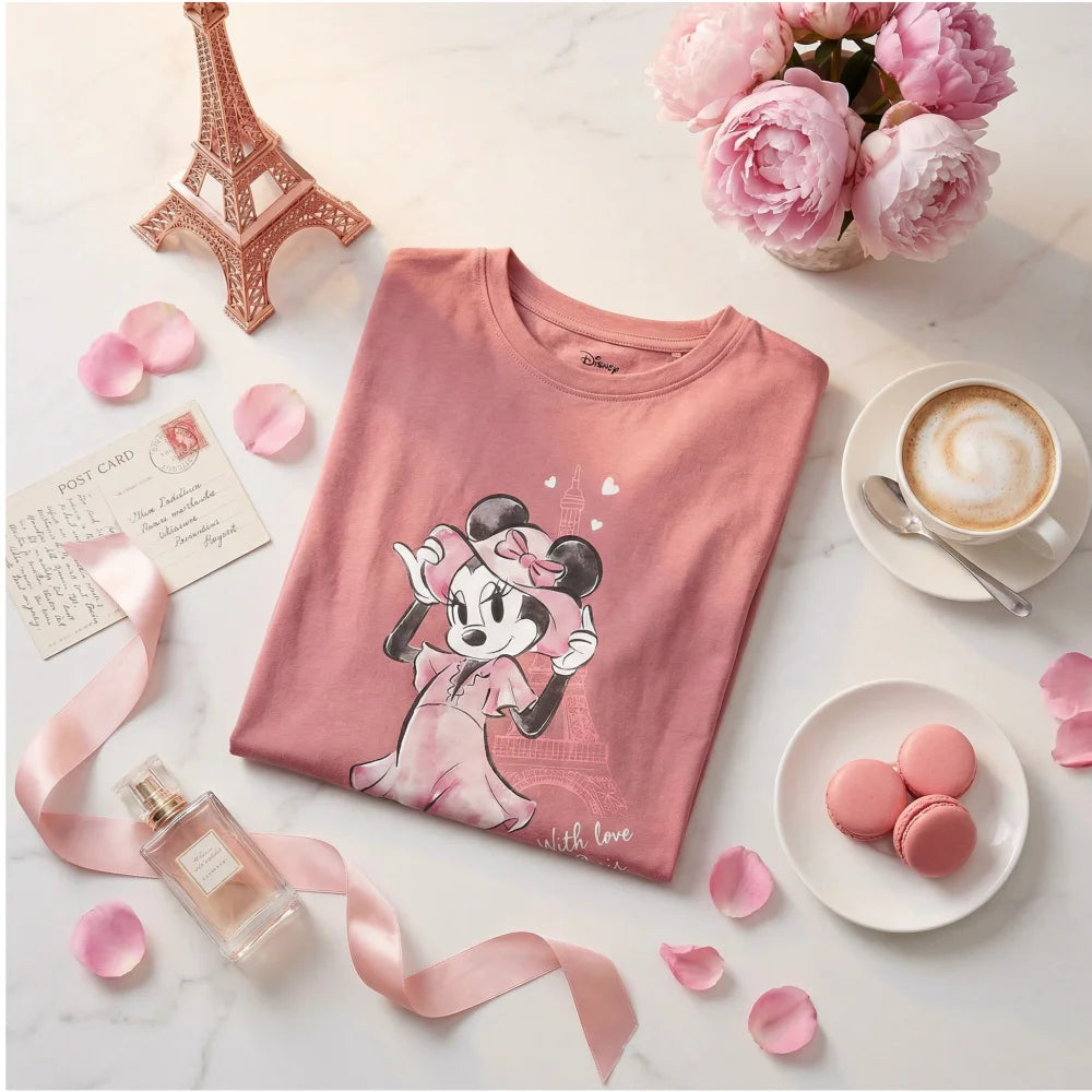 Disney Minnie Maus Damen kurzarm Schlafshirt 100% Baumwolle - WS-Trend.de