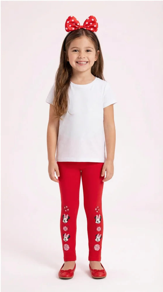 Disney Minnie Maus Kinder Leggings Sporthose - WS-Trend.de Mädchen Blau Rot 104 bis 134