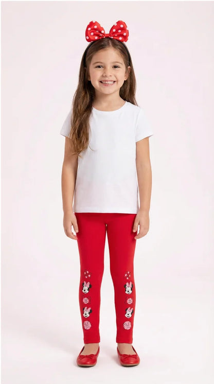 Disney Minnie Maus Kinder Leggings Sporthose - WS-Trend.de Mädchen Blau Rot 104 bis 134