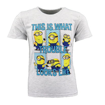 Minions Kinder Schlafanzug Pyjama - WS-Trend.de Die Jungen 98-128 Baumwolle Weiß Grau