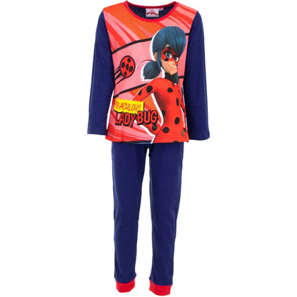 Miraculous Ladybug Kinder Schlafanzug Pyjama lang - WS-Trend.de 98 bis 128 baumwolle