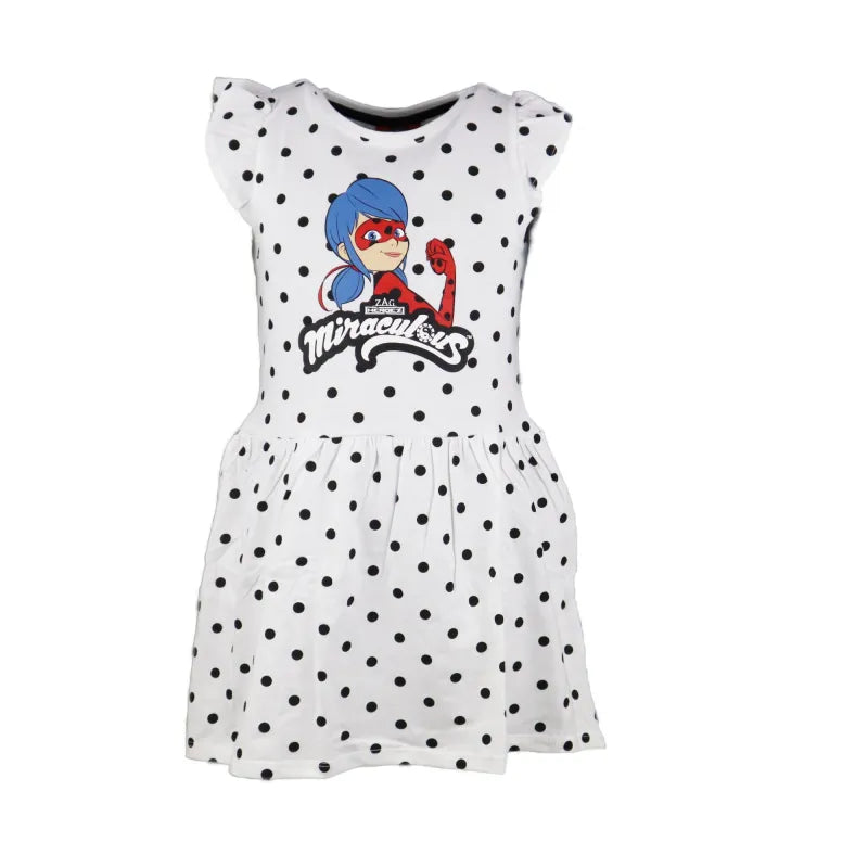 Miraculous Ladybug Kinder Sommer Kleid - WS-Trend.de Punkte Mädchen Sommerkleid 110-140 Baumwolle