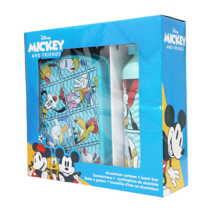 Disney Mickey Maus 2 tlg Lunch Set Brotdose Alu Trinkflasche 500 ml - WS-Trend.de
