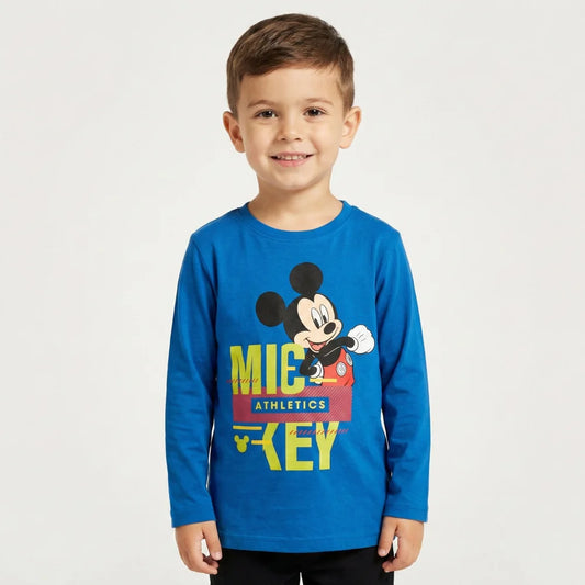 Disney Mickey Maus Langarm T-Shirt - WS-Trend.de Kinder Blau für Jungen