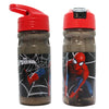 Marvel Spiderman Wasserflasche Trinkflasche Flasche mit Trinkhalm Griff 500 ml