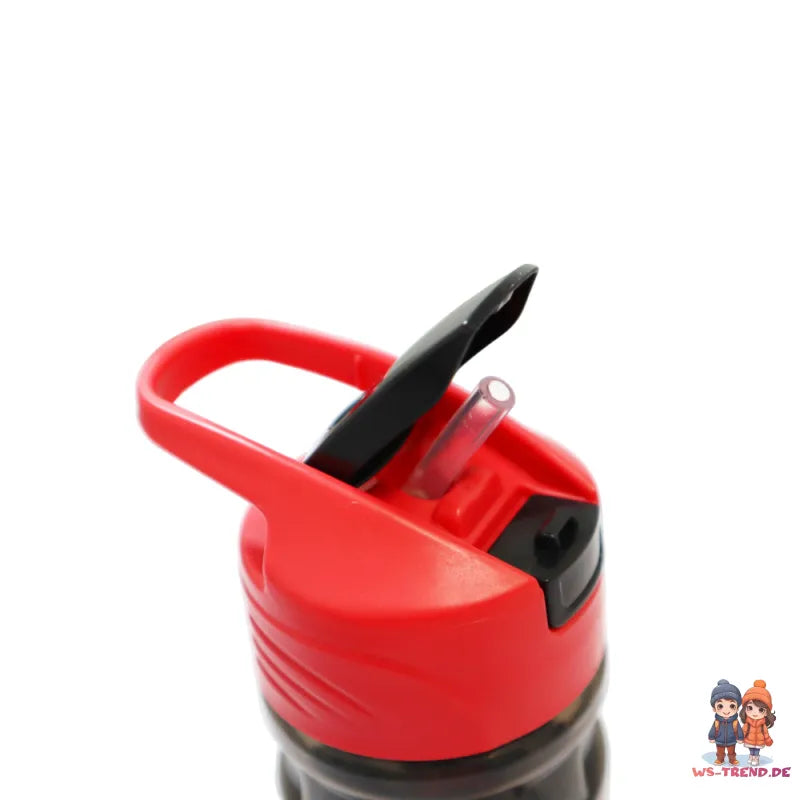 Marvel Spiderman Wasserflasche Trinkflasche Flasche mit Trinkhalm Griff 500 ml - WS-Trend.de