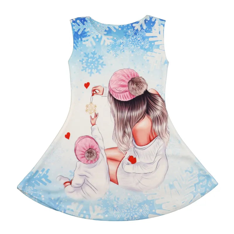 Mutter und Kind Kinder Mädchen Sommerkleid - WS-Trend.de Kleid Festtagskleid Partykleid 104 bis 152