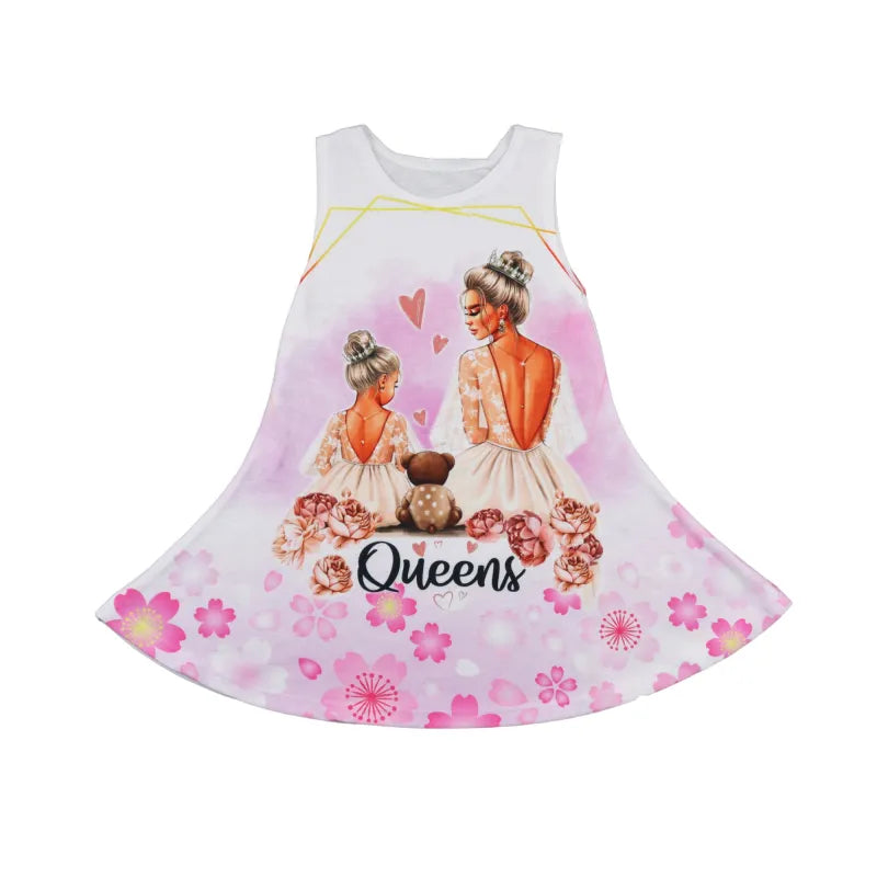 Mutter und Kind Kinder Mädchen Sommerkleid - WS-Trend.de Kleid Festtagskleid Partykleid 104 bis 152