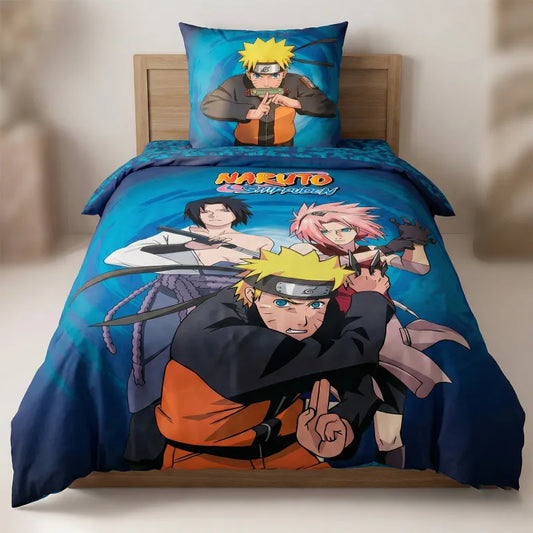 Naruto Shippuden Kinder Bettwäsche Set - WS-Trend.de Mikrofaser 2tlg 135/140x200 63x63 cm