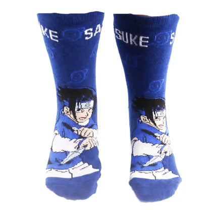 Naruto Shippuden Sasuke Kakashi Lange Kinder Socken 3er Pack - WS-Trend.de 23-34