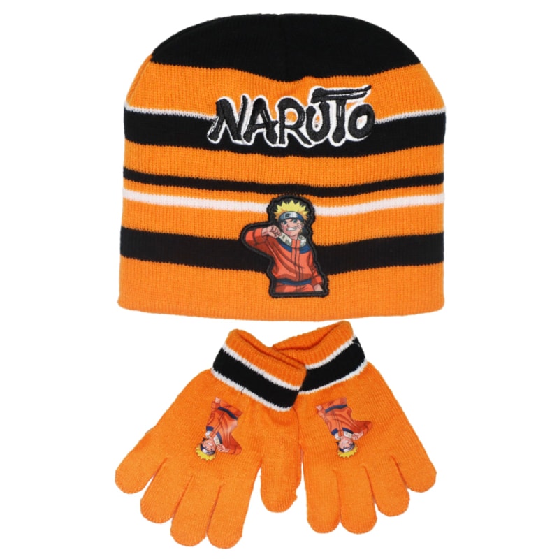 Anime Naruto Shippuden Jungen Wintermütze Mütze plus Handschuhe 54/56 - WS-Trend.de
