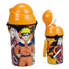 Anime Naruto Shippuden Trinkflasche mit Tragegurt und Trinkhalm Flasche 500 ml
