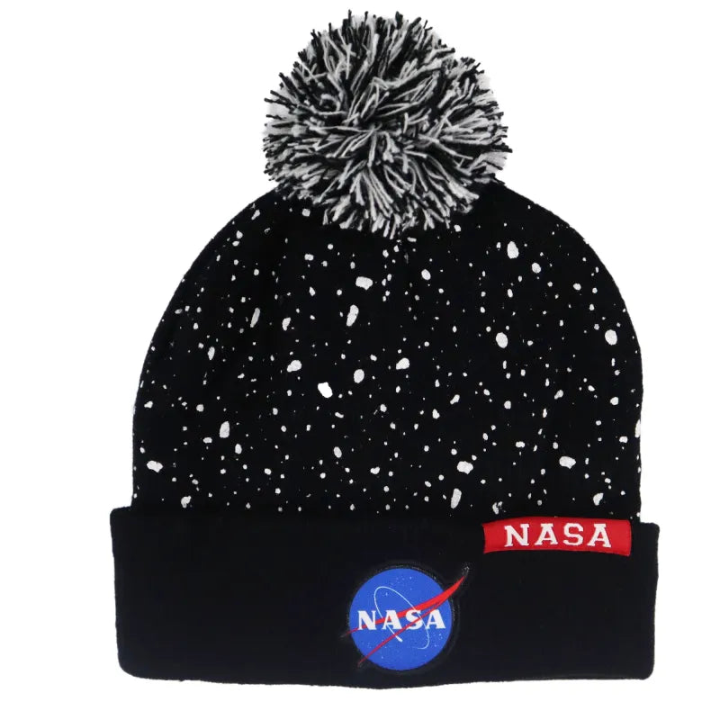 NASA Space Center - Junge Herren Herbst Wintermütze Bommelmütze - WS-Trend.de - 54 56