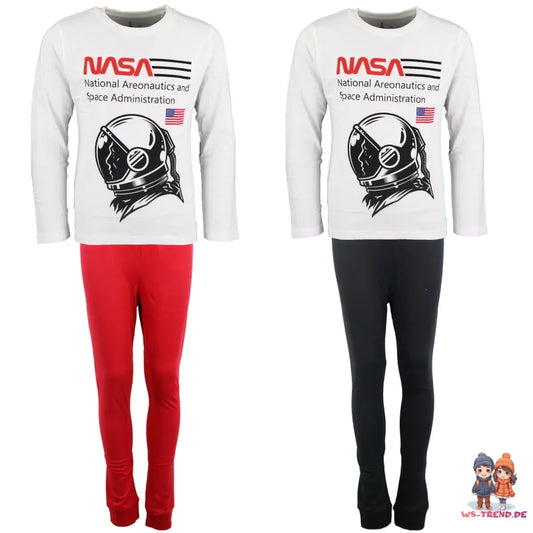 NASA Space Center Jugend Jungen Schlafanzug langarm Pyjama - WS-Trend.de kurzarm 134 bis 164