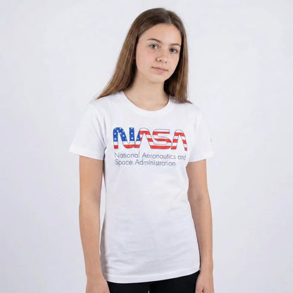 NASA Space Center Kinder Unisex T-Shirt - WS-Trend.de Jungen 134-164 Baumwolle Schwarz Weiß
