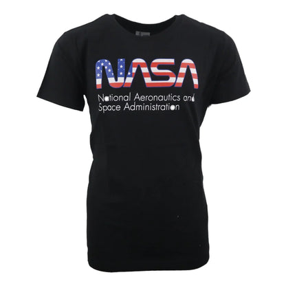 NASA Space Center Kinder Unisex T-Shirt - WS-Trend.de Jungen 134-164 Baumwolle Schwarz Weiß
