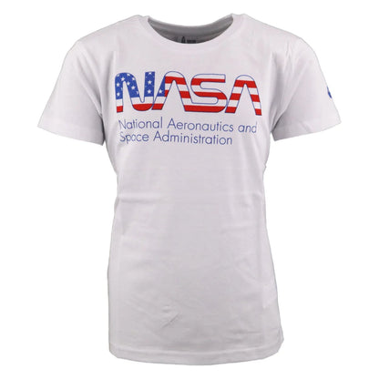 NASA Space Center Kinder Unisex T-Shirt - WS-Trend.de Jungen 134-164 Baumwolle Schwarz Weiß