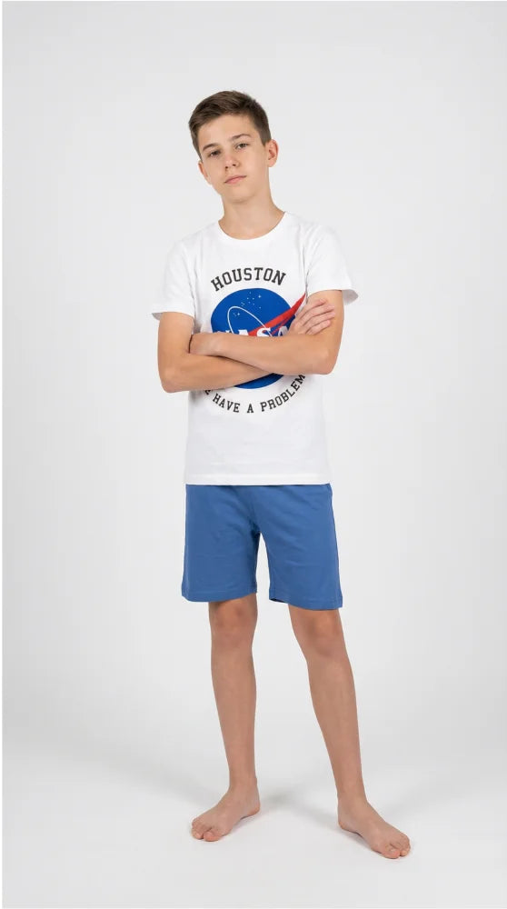 NASA Space Center Jugend Jungen Schlafanzug kurzarm Pyjama - WS-Trend.de 134 bis 164