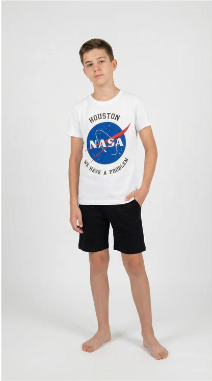 NASA Space Center Jugend Jungen Schlafanzug kurzarm Pyjama - WS-Trend.de 134 bis 164