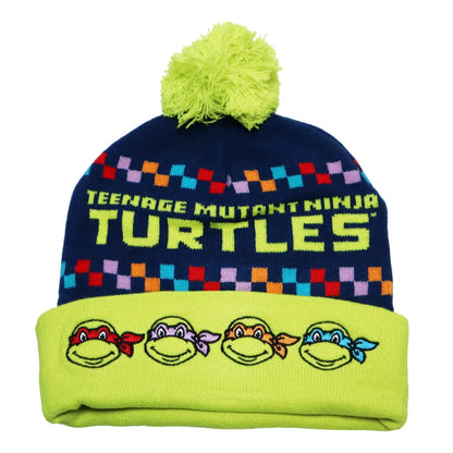Teenage Ninja Mitantant Turtles Kinder Wintermütze Bommelmütze Handschuhe - WS-Trend.de 52 54