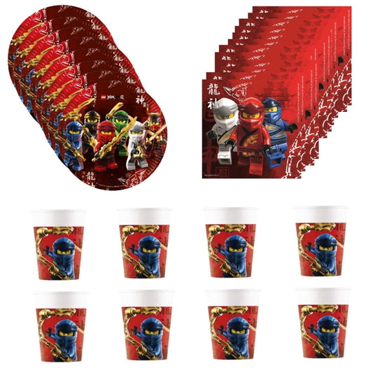 LEGO® Ninjago Partyset Deko Set 36tlg. - WS-Trend.de Geburtstag 36tlg.Geschirr Kindergeburtstag