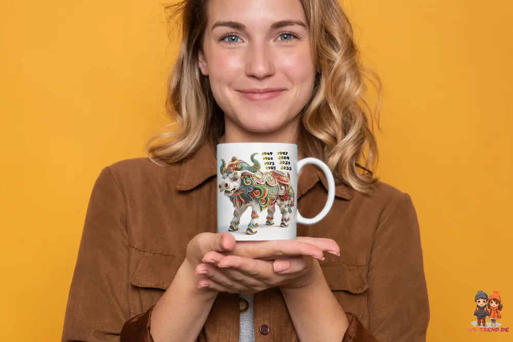 Ochse Chinesisches Jahres Sternzeichen Tasse Kaffeetasse Teetasse Geschenkidee - WS-Trend.de