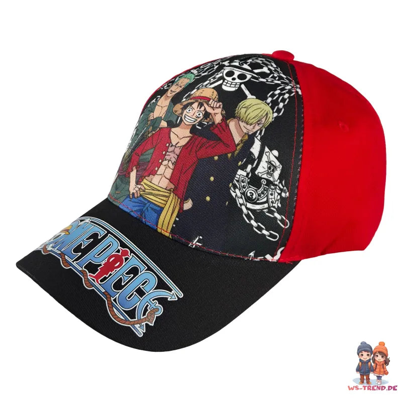 One Piece Luffy and Crew Jungen Basecap Baseball Kappe Mütze - WS-Trend.de Luffe Gr. 54 - 56