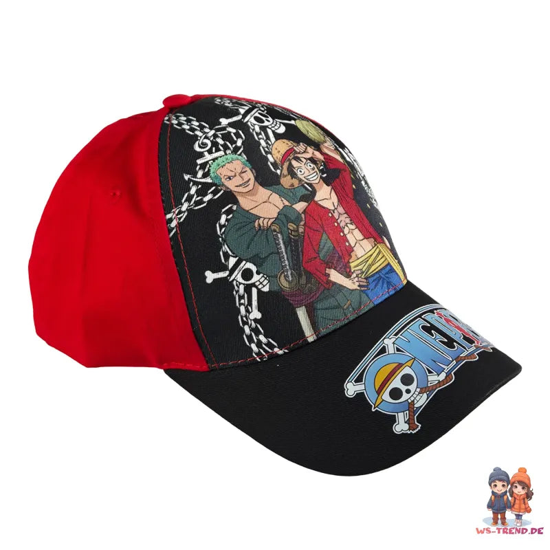 One Piece Luffy and Crew Jungen Basecap Baseball Kappe Mütze - WS-Trend.de Luffe Gr. 54 - 56