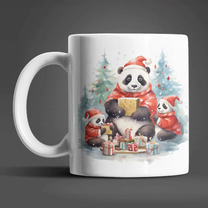 Weihnachten Panda Kaffeetasse Teetasse Tasse Geschenkidee 330 ml - WS-Trend.de