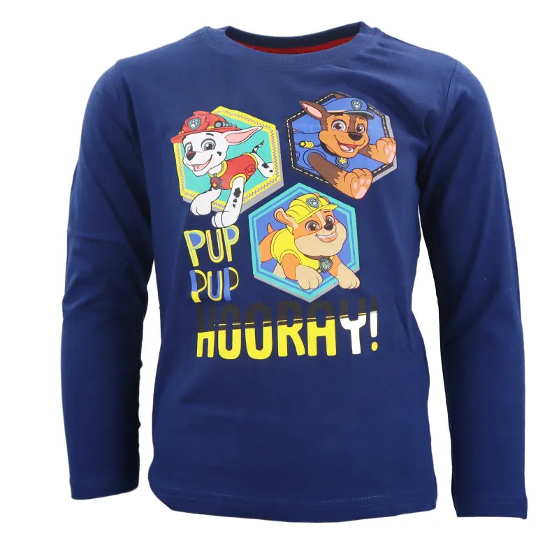 Paw Patrol Chase Marshall Rubble Kinder langarm Shirt - WS-Trend.de Jungen Langarmshirt 98-128 Baumwolle