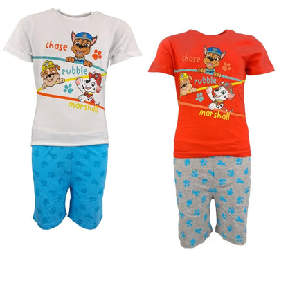 Paw Patrol Jungen Kinder Schlafanzug Pyjama - WS-Trend.de Welpen kurzarm 98 - 128 Baumwolle