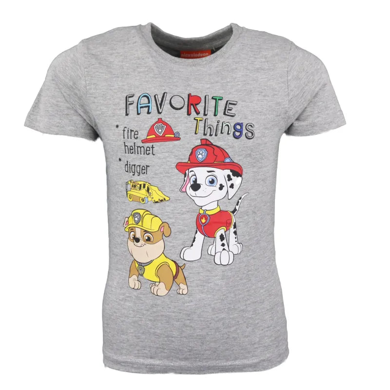 Paw Patrol Rubble Marshall Kinder T-Shirt - WS-Trend.de kurzarm 98 -128 Jungen Baumwolle