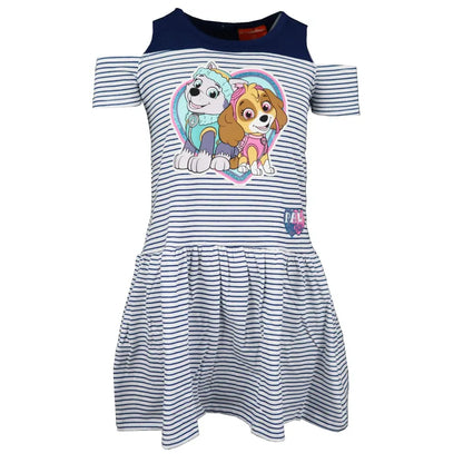 Paw Patrol Skye und Everest Kinder kurzarm Kleid - WS-Trend.de Sommerkleid 98 -128 Baumwolle