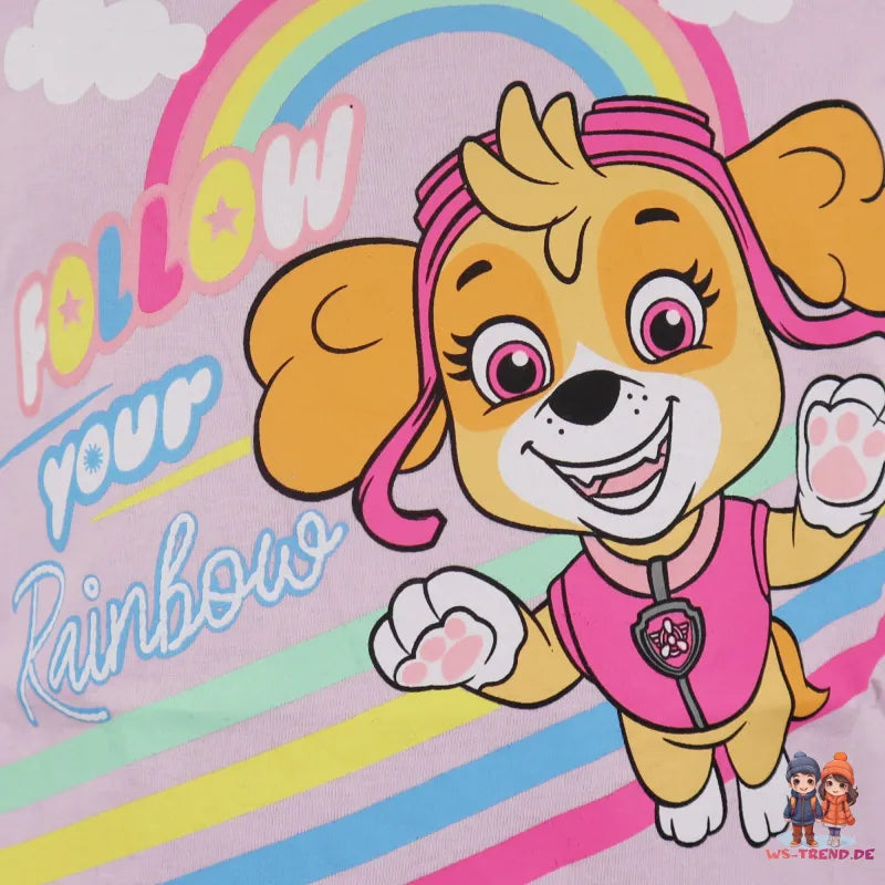Paw Patrol Syke Kinder Langarmshirt - WS-Trend.de Mädchen langarm Shirt 98 bis 128 Skye aus Baumwolle