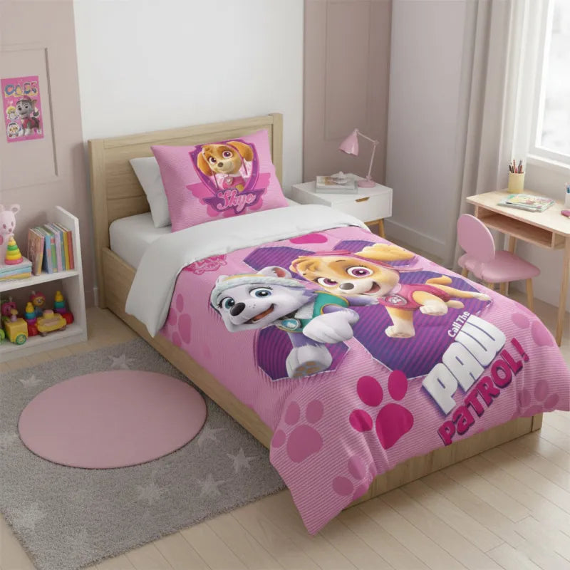 Paw Patrol Skye Everest Kinder Bettwäsche Set 135/140x200 65x65 Mädchen - WS-Trend.de