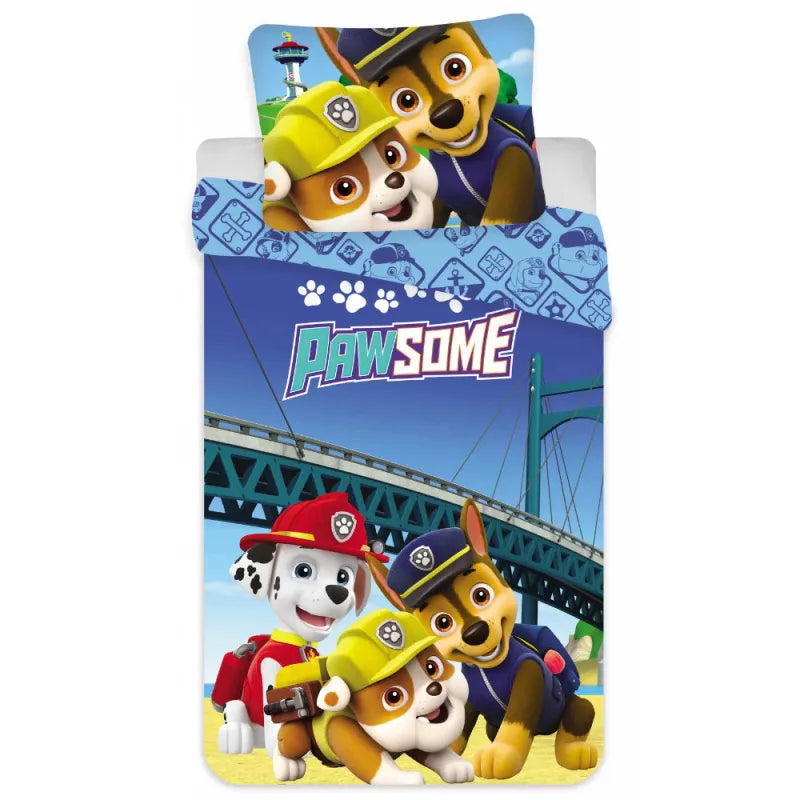 Paw Patrol Chase Baby Bettwäsche 2tlg Set 100x135 40x60 cm 100% Baumwolle - WS-Trend.de
