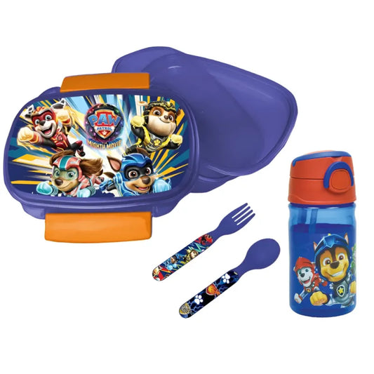 Paw Patrol Chase Marshall 4 tlg Kinder Set Brotdose Trinkflasche Besteck - WS-Trend.de