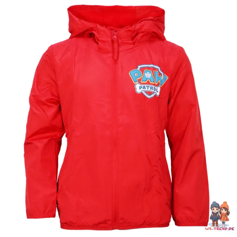 Paw Patrol Kinder Jungen Sommerjacke Herbst Jacke mit Kapuze - WS-Trend.de Gr. 98-128