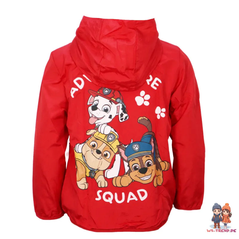 Paw Patrol Kinder Jungen Sommerjacke Herbst Jacke mit Kapuze - WS-Trend.de Gr. 98-128