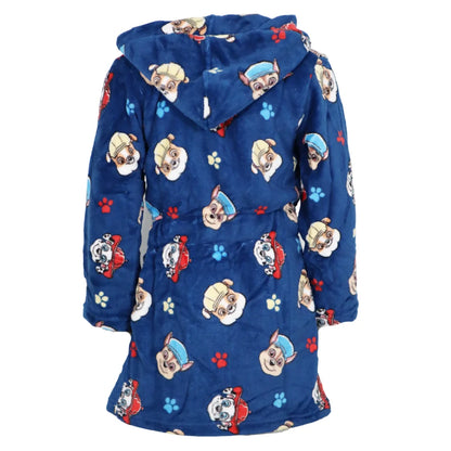 Paw Patrol Chase Marshall Jungen Fleece Bademantel mit Kapuze - WS-Trend.de Gr. 98 - 128