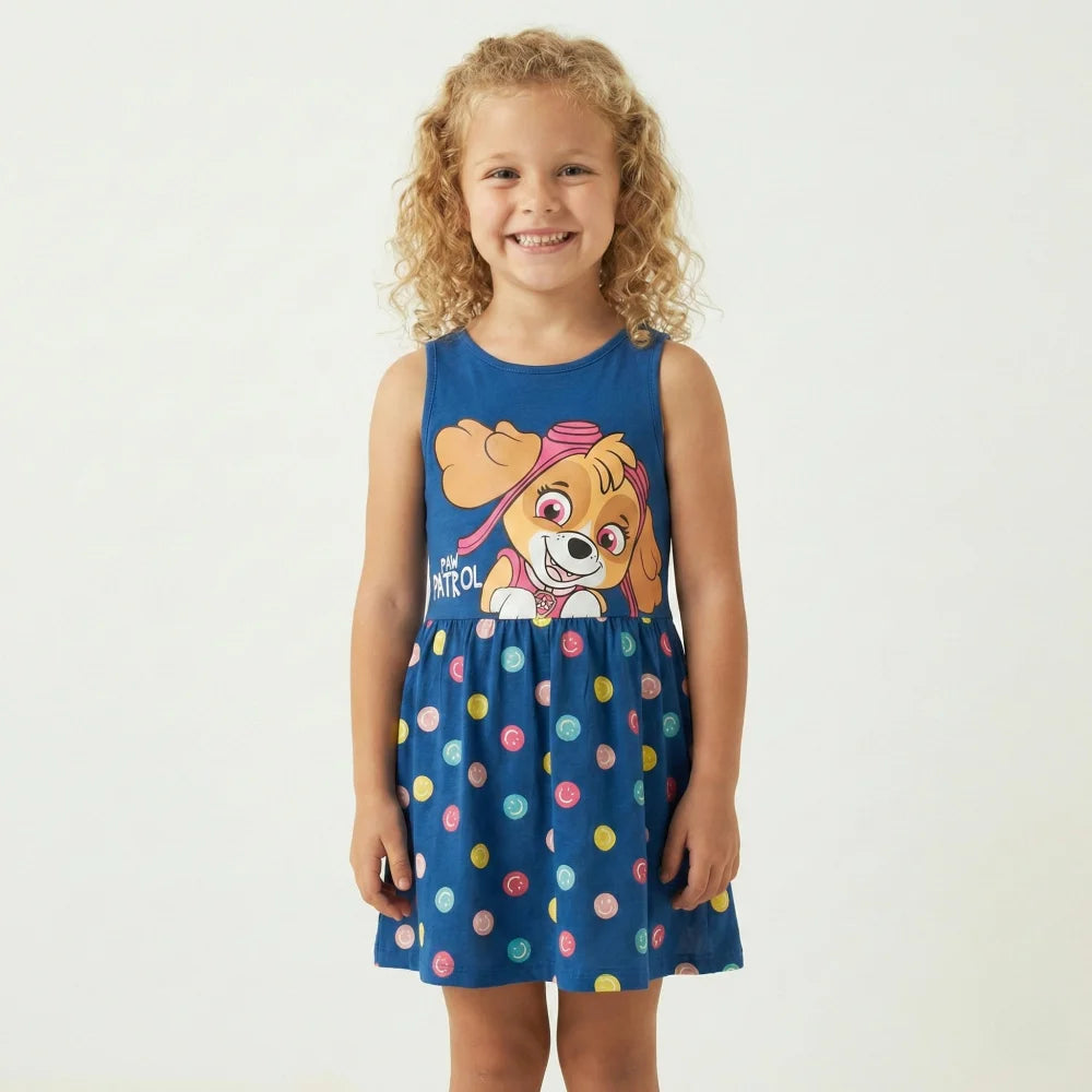 Paw Patrol Skye Kinder Mädchen kurzarm Kleid Sommerkleid - WS-Trend.de 92-128 Baumwolle
