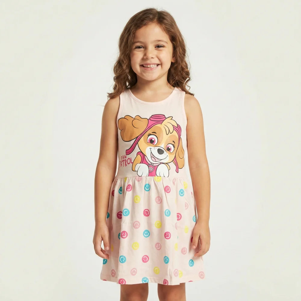 Paw Patrol Skye Kinder Mädchen kurzarm Kleid Sommerkleid - WS-Trend.de 92-128 Baumwolle