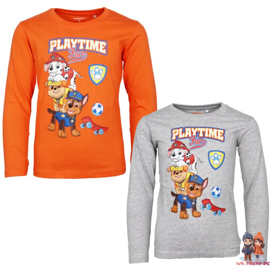 Paw Patrol Chase Rubble Jungen Kinder langarm Shirt - WS-Trend.de Marshall 98 -128