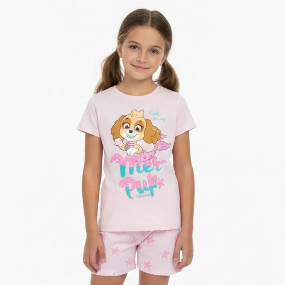 Paw Patrol Skye Kinder Mädchen Pyjama Shirt Shorts Gr. 92-128 - WS-Trend.de