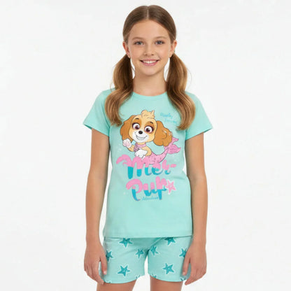 Paw Patrol Skye Kinder Mädchen Pyjama Shirt Shorts Gr. 92-128 - WS-Trend.de