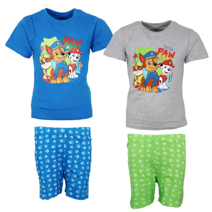 Paw Patrol Kinder Jungen kurzarm Schlafanzug Pyjama Shirt Shorts - WS-Trend.de Gr. 110-140