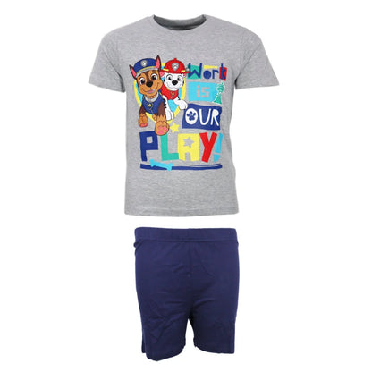 Paw Patrol Kinder kurzarm Schlafanzug Pyjama Nachtwäsche - WS-Trend.de 98-128 Baumwolle